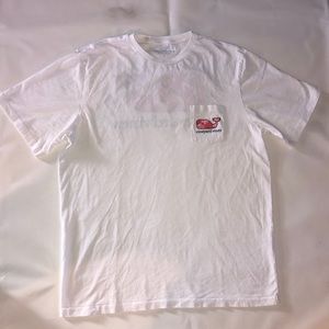 Vineyard vines white tee shirt SZ large pink whale